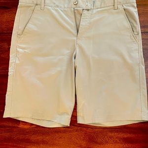 FILA flat front shorts. Khaki